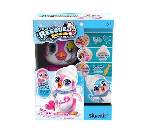 Silverlit Rescue Pingouin Rosa Interattivo con 20