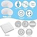 Sosation 56 Pack G Tube Button Covers Pads Holder Peritoneal Abdominal Feeding Supplies Soft Absorbent Cotton Nursing Pads Peg Tube Accessories, White, 3 Inch