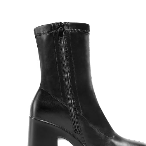 dream pairs women39s platform gogo ankle boots high chunky block heel square toe booties shoes