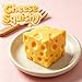 Cheese Squishy Stress Relief Original Sensory Food Squishy Stress Relief Fidget Toy Stress Balls for Adults (Yellow-1PC)