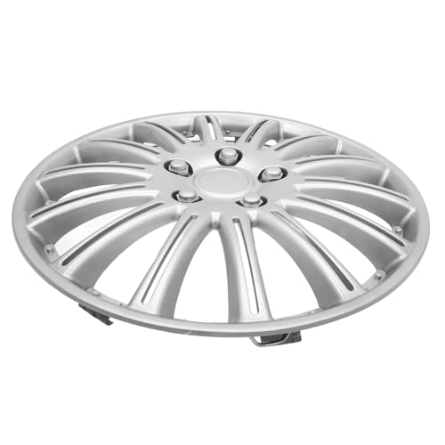 Enjoliveur de roue 14 pouces plastique argenté déco auto