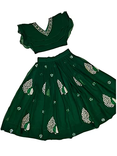 Image of Helene Baby Girl's Readymade Ethnic Wear Georgette Lehenga Choli Set 2-8 Years