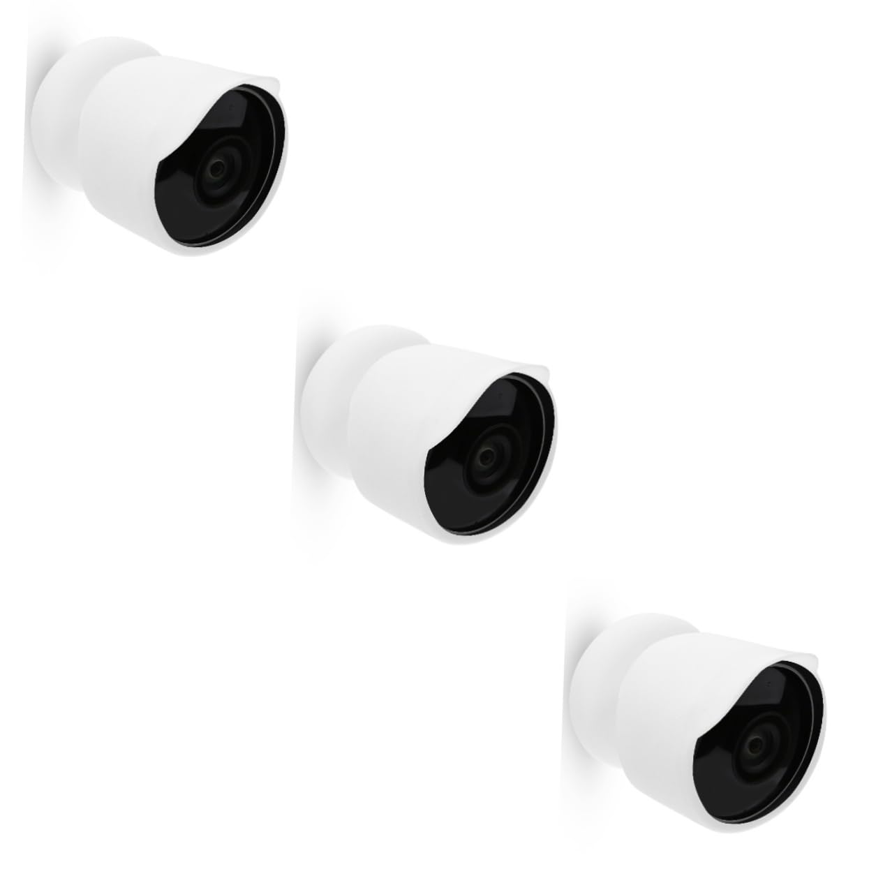 UPKOCH3pcs Camera Case Baby Monitor Goo- Doorbell Camera Monitor Camera Cover Camera Silicone Security Camera Cover Pollard Camera Nest Camrea Protection Silica Gel White Carrying Case