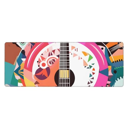 Tapis de souris de jeu géant 80x30 cm coloré avec base en caoutchouc