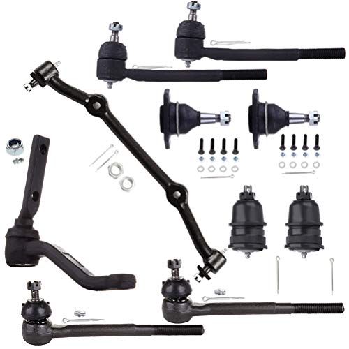 Sosopart 10Pc Set Front Suspension Kit Idler Arm Inner Outer Tie Rod End Lower Upper Ball Joint Center Link Tie Rod Replacement For Chevy Blazer S10 S10 Blazer For Gmc Jimmy S15 S15 Jimmy Sonoma #TOP27