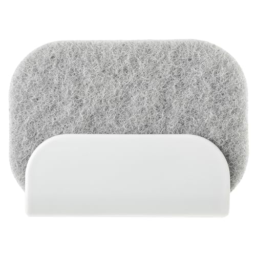 Vigar - Support d'éponge pour évier - Fixation par 2 ventouses - 13 x 5 x 9,5 cm - Collection Rengo - Design Simple et élégant - Blanc