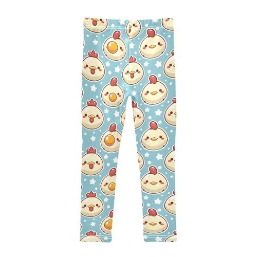 Cute Chicken Face Z Girls Leggings Athletic Pants Tights Stretch Bottom2