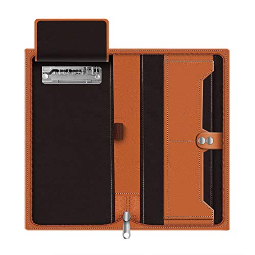 Image of FEDUS Vegan Leather Expanding Handmade Multiple Cheque Book Wallet for Cards, Women /Men - Traveling Wallet, Office & Home Document Holder