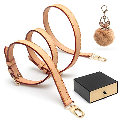 SMART DK Replacement Vachetta Detachable Leather Strap for Speedy Speedy 25 30 Adjustable Cross Body DIY Strap Width 0.7inch