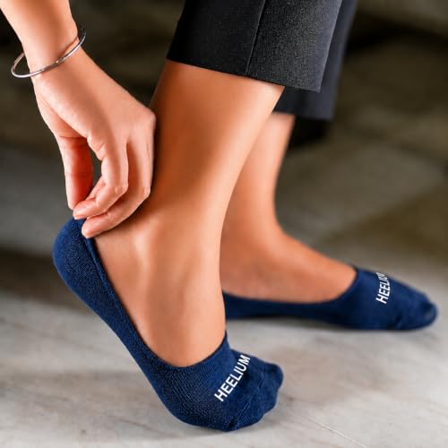 Image of HEELIUM Bamboo No Show Socks for Women | Odour Free & Breathable | 3X Softer than Cotton Socks | Low Cut Socks | Size (UK 3-7)