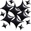 30pcs-black Four Point