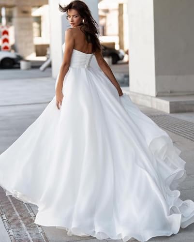 Long Wedding Dresses for Bride Off Shoulder Floor Length Bridal Gown for Women3