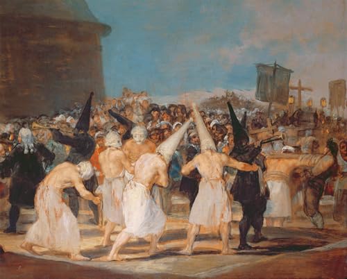 Póster de lienzo Processione dei Flagellanti de Goya, cuadro decorativo de 60x90cm