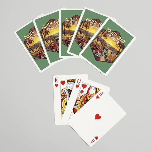 Lantern Press Pacific Coast, California, Naipes Poker 52 miniatura 7