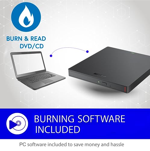 Image of BUFFALO MediaStation 8X Portable DVD Writer with M-DISC Support - TAA Compliant
