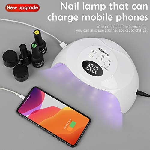 NAVANINO Nageltrockner LED/UV Lampe für Gelnägel, 30/60/99/120s Timer, Infrarot Sensor, LCD Display, Aushärtungswerkzeug… – Bild 7