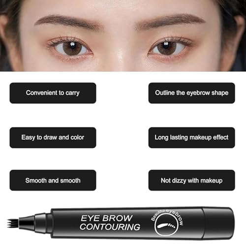 Image of Eyebrow Pencil Black | Waterproof & Smudge-Proof | One Swipe Application | Micro Precision | Natural & Long-Lasting Finish | For Denser & Fuller Eyebrows | Cruelty-Free (Black+Brown)