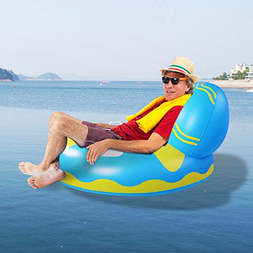 SUNSHINEMALL Swimming Inflatable Float Rafts Floating Sofa Pool Party Swimming Bed Floatie Lounge Pool Loungers Water Lounge Chair - Thumbnail 3