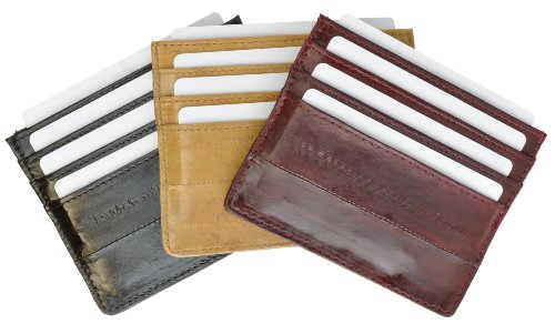 MARSHAL Eel Skin Soft Leather Credit Card Holder2