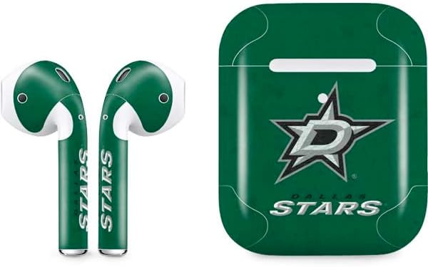 Skinit Decal Audio Skin Compatible with Apple AirPods 2 - Officially Licensed NHL Dallas Stars Distressed Design