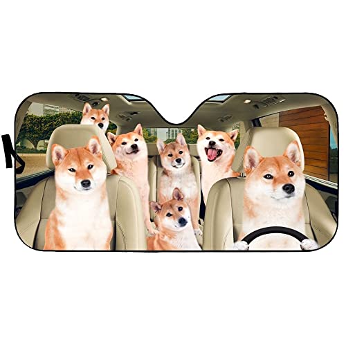 Parasol portátil de coche para evitar el volante caliente diseño Shiba