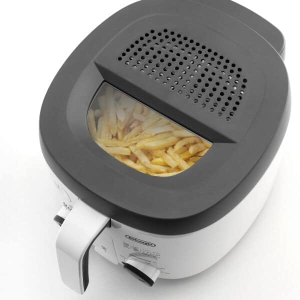 De'Longhi FS3053 Friggitrice tradizionale ad olio con sistema Easy Clean, 2l di olio e 1kg di capienza