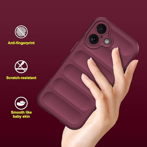 Image of amazon basics Back Case Cover for iPhone 17 | Compatible for iPhone 17 Back Cover | Liquid Silicon Magic Case with Camera Protection | Plum