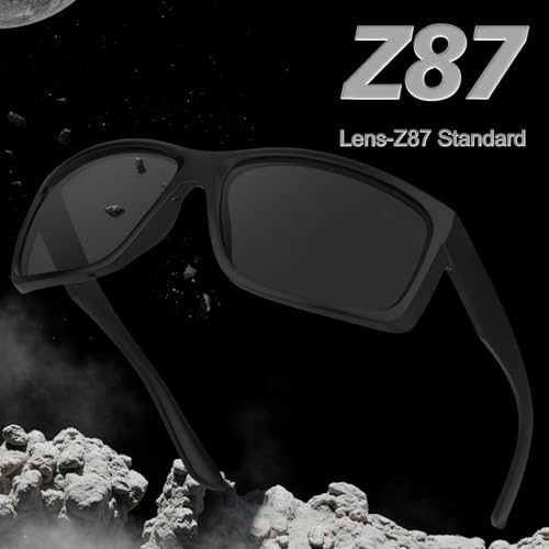 Image of WISTON XXL Z87 Sunglasses for Men Women Fit Big Head Sunglasses UV400 Protection TR90 Frame Wide Square Sun GlassesZ8242