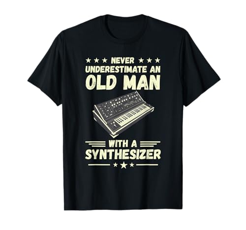 Never Underestimate an Old Man Modular Synth T-Shirt