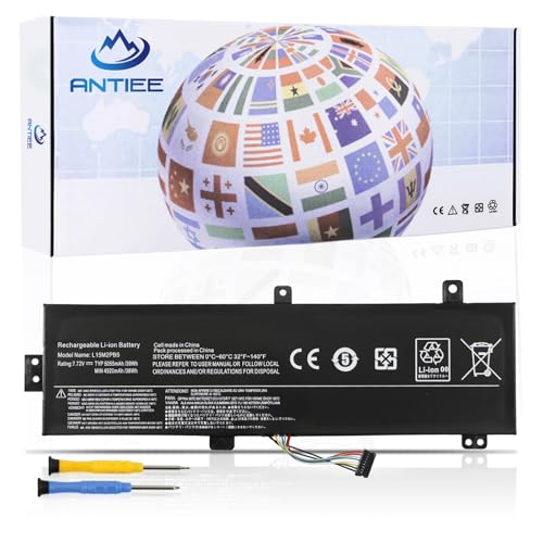 ANTIEE L15M2PB5 L15L2PB5 Laptop Battery Replacement for Lenovo IdeaPad 510-15ISK 510-15IKB 310-15IKB 310-15ISK 310-15ABR 310-15IAP L15M2PB3 L15L2PB4 L15S2TB0 L15C2PB3 L15C2PB5 L15C2PB7 39Wh 5055mAh