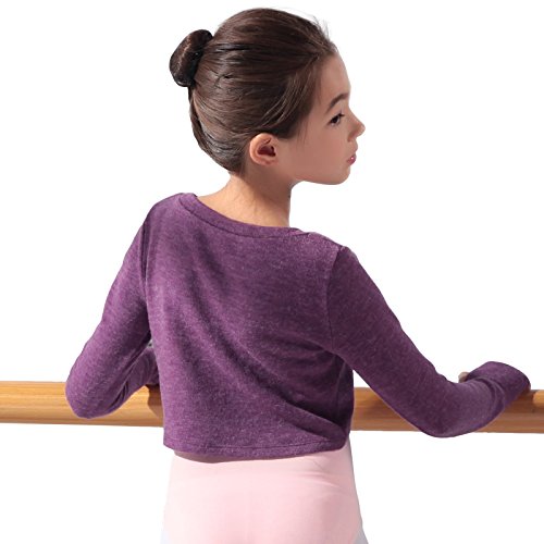 116246007 Long Sleeve Ballet Dance Wrap Tops Sweater For Girls Toddler2