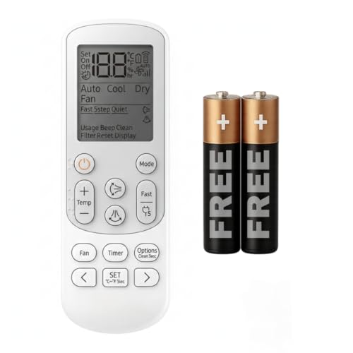 Image of K2 Remotes Compatible for Samsung Split Inverter AC Remote (AC-144) - LCD Display Replacement Remote | 5 Year Warranty | Works Only When Old Remote Matches