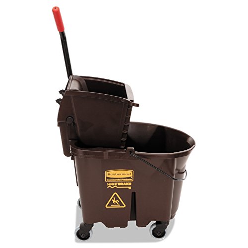 Rubbermaid Commercial Products Wavebrake 2.0 35 Qt Side-Press Mop Bucket And Wringer, Brown (Fg758088Brn) #TOP1