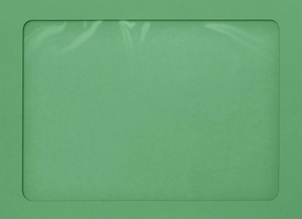 LUXPaper A7 Full Face Window Envelopes | Peel & Press | 5 1/4 x 7 1/4 | Holiday Green | 80lb. Text | 50 Qty