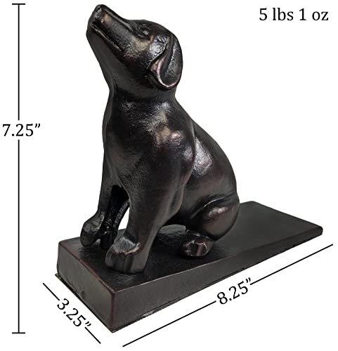 Lulu Decor, Cast Iron Dog Door Stopper, Doorstops Weight 5 Lbs (Black) #TOP1