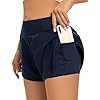 AZOSUN-Womens-Workout-Running-Shorts-with-Pockets-2-in-1-SoftComfortable-Lining-Lounge-Athletic-Yoga-Shorts AZOSUN Women's Workout Running Shorts with Pockets-2 in 1 Soft&Comfortable Lining Lounge Athletic Yoga Shorts Navy Blue