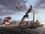 1000 pièces Puzzles pour adultes enfants, phare et aigle Puzzle pour enfants défi éducatif Puzzle jouet enfant jouet d'apprentissage précoce cadeau 1000 pieces