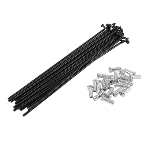 INFINAUTO 20 Set 12G Bicycle Spoke 154 mm Bike Wheel Spoke Carbon Steel Black