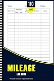 Mileage Log Book To Track...