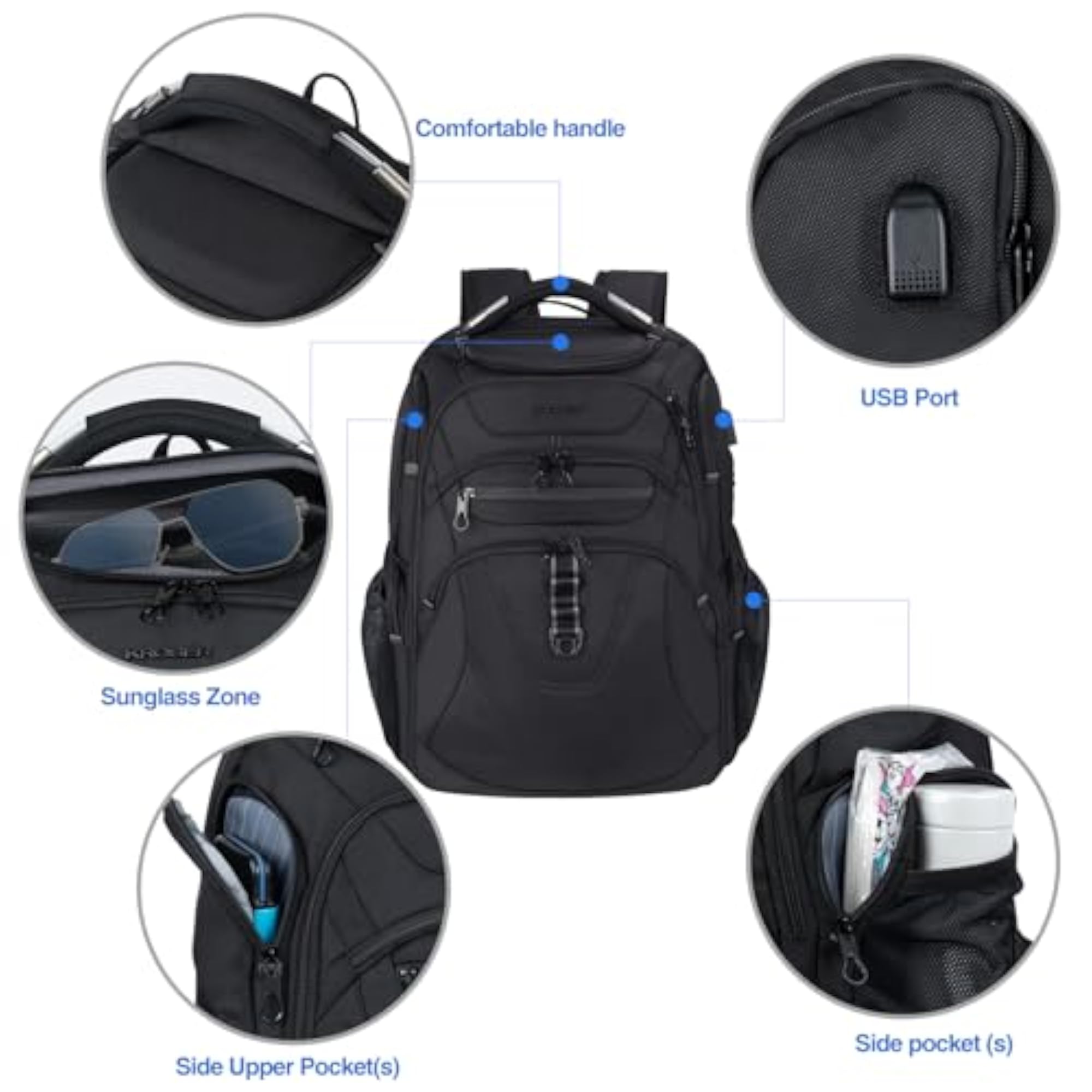 TSA Friendly Travel Laptop Backpack 17.3 Inch