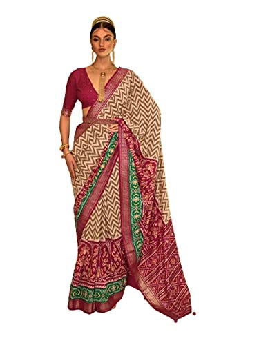 Sari en soie haut de gamme bordeaux vêtement indien traditionnel 8129