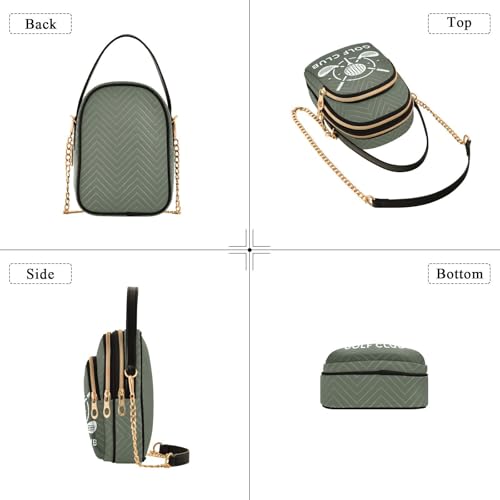 Image of MCHIVER Golf Crossbody Bag for Women Cell Phone Purse Wallet with Removable Chain Shoulder Handbag
