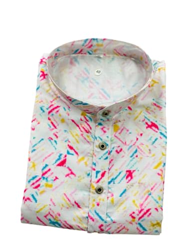 Image of FOXDX Men's Traditional Cotton Floral Printed Only Kurta
