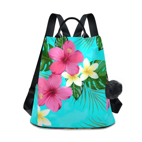 Sac à dos femme floral turquoise antivol idéal pour voyage sécurisé et randonnée tendance