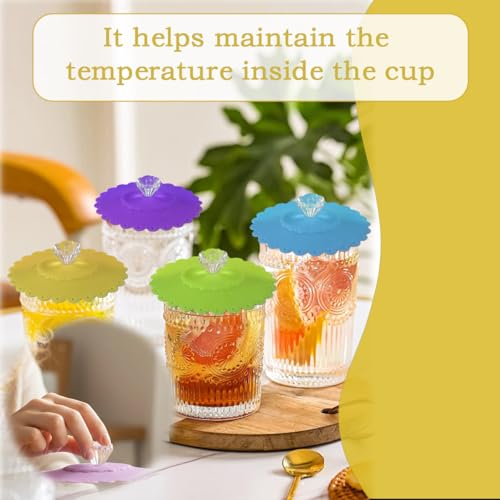 8 fundas de silicona para tazas tapas antipolvo multicolor 7