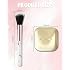 Baked Blush, Single Peach Marbleized Blusher for Cheeks, Matte Silky Smooth Powder Blushes with Mirror & Brush, Lightweight Blendable Long-Lasting Mother's Day Face Makeup Product for Women Girls-01