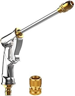 Garden Hose Nozzle Heavy Duty Brass Metal Sprayer Nozzle High Pressure Spray Gun 360° Rotaing Water Adjustmen for Car Washing, Outdoor Gardening, Pets Shower, Patio Cleaning