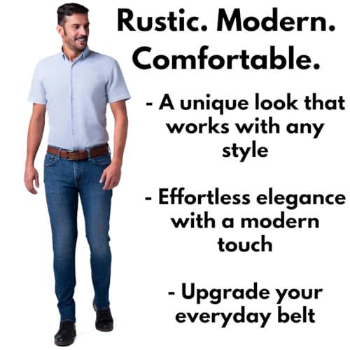 leather belt men with stretch cotton canvas elastic web braided wide buckle casual dress handmade golf workwear correa hombre4