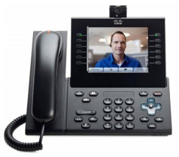CP-9971-CL-K9= - Cisco IP Telefon 9971 Charcoal mit Slimline Telefonhörer ohne Benutzer-Lizenz: 6 Leitungen, Touchscreen für Videotelephonie, USB, Speakerphone, Headsetanschluss, Bluetooth, Wideband Audio (G.722), 10/100/1000 Ethernet Switch, SIP/ CISCO U