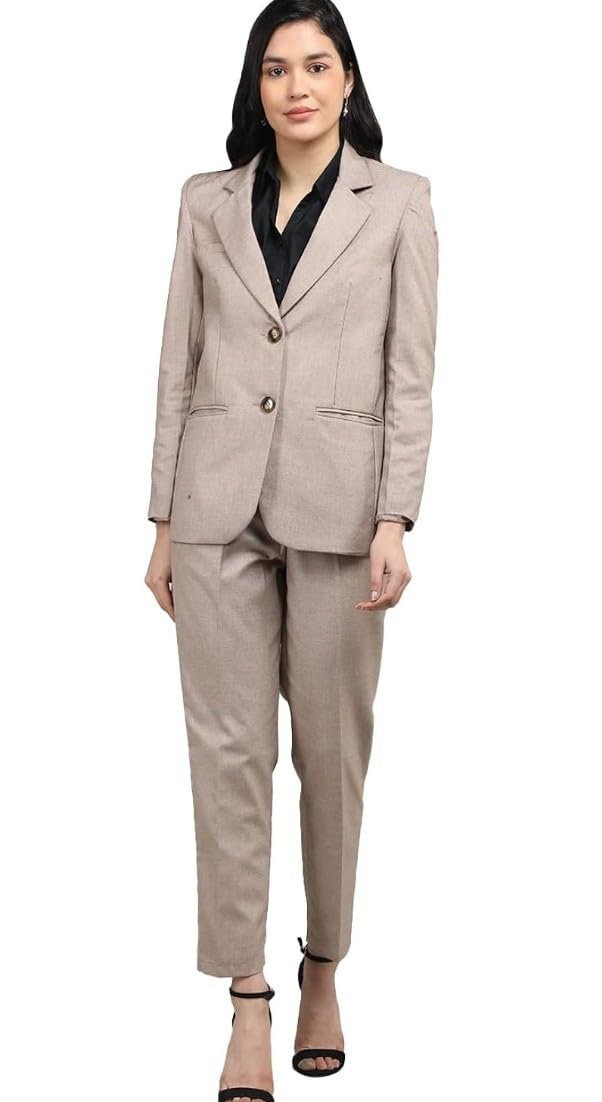 Plus Size Women Wear Blazer and Trouser Formal Suit-picture-36